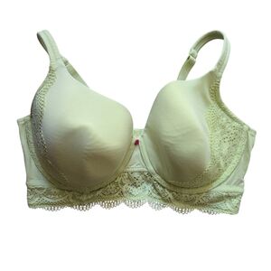 Cacique‎ Pastel Green Lace Lightly Lined Bra ~ 44DDD